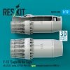 RESKIT RSU72-0303 F-15 Eagle/Strike Eagle (A,B,C,D,E early,J) F100-PW-220 open exhaust nozzles for GWH kit (3D Printed) 1/72